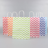 Polka Dot Stripe Colorful Kraft Paper Tote Bag