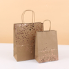Colorful Gold Stamped Kraft Paper Tote Bag