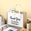 Custom Employee Appreciation Tote Bag Thank You Being Awesome Jute Tote Bag For Staff Housekeep Christmas