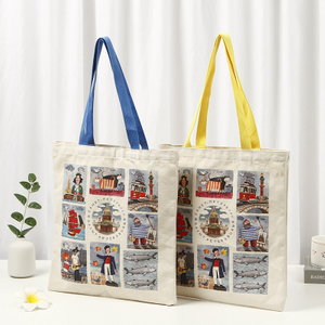 Custom Size Custom Pattern Creative blank cotton canvas bag students diy cotton bag advertising hand-held canvas bag printing logo
