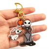 Custom Printed Double Sided Epoxy Glitter Sparkle Cute Acrylic Anime Charms Keychain Wholesale