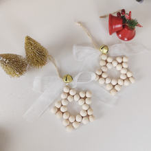 Christmas Star Shaped Wooden Beads Ornaments