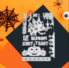 Boguang Vendor Custom and stock Sell Cartoon knife mold DIY Halloween Castle pumpkin Ghost decoration cutting die carbon steel sticker ledger