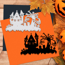 DIY Carbon Steel Cutting Dies - Halloween Haunted Castle, Ghost & Cross Decorations Punches for Cards Making Scrapbooking Diy