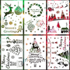 Free Sample Custom New Christmas Theme Hand-Painted DIY Wall Spray PET Hollow Template Novelty Gifts Stencil Custom 
