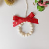Christmas Bow Wooden Bead Ornament