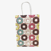 Colorful Donut Dessert Kraft Paper Tote Bag