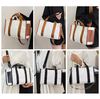 2025 High Quality Unique Stylish Design Women Handbag Purses Square New Treandy Women Canvas Tote Lifestyle Bag WIth Pattern 