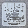 Eco-friendly PET Template Christmas Drawing Stencil Notebook Decorating Stencils For Wood For Farbic for coffe For wall