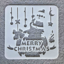 Eco-friendly PET Template Christmas Drawing Stencil Notebook Decorating Stencils For Wood For Farbic for coffe For wall