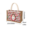 Custom 2024 Christmas Eve Apple Gift Bag - Santa Claus Folding Jute Bag, Elegant Explosion-Style for Holiday Gifting