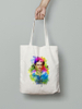Custom Logo Reusable Tote Bag with Long Rope Handle Plain Pattern Screen Printing for Daily Use Travel and Outdoor Shopping