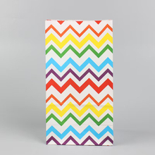 Rainbow Flat Mouth Disposable Kraft Paper Portable Paper Bag