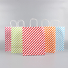 Polka Dot Stripe Colorful Kraft Paper Tote Bag