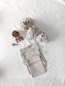 Custom Multi Size Resuable Drawstring cotton bag-inside thread-locking edge