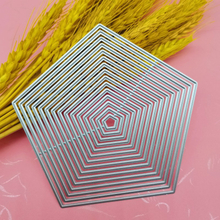 Custom Cutting Dies pentangon embossing folder for gift cards Carbon Steel Chinese supplier