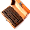 Manufacturer Directly Sale 28/70pcs DIY Wooden Alphanumeric Stamps Wood Rectangle Craft Stamp For DIY Craft Card Making Happy Planner Scrapbooking Supplier 