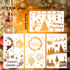 Free Sample Custom New Christmas Theme Hand-Painted DIY Wall Spray PET Hollow Template Novelty Gifts Stencil Custom 