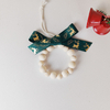 Christmas Bow Wooden Bead Ornament