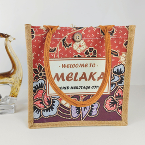 Printed Design Cotton Bag with Buttons