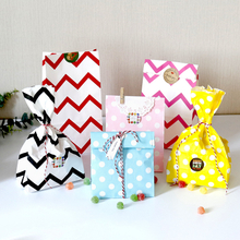 Colorful Wave Dot Party Food Baking Packaging Paper Bag