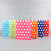 Polka Dot Stripe Colorful Kraft Paper Tote Bag