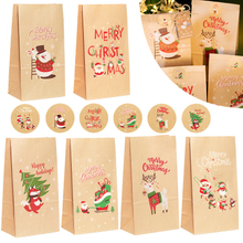 Christmas Gift Candy Bread Kraft Paper Packaging Bag