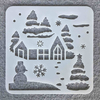 Eco-friendly PET Template Christmas Drawing Stencil Notebook Decorating Stencils For Wood For Farbic for coffe For wall
