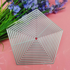 Custom Cutting Dies pentangon embossing folder for gift cards Carbon Steel Chinese supplier
