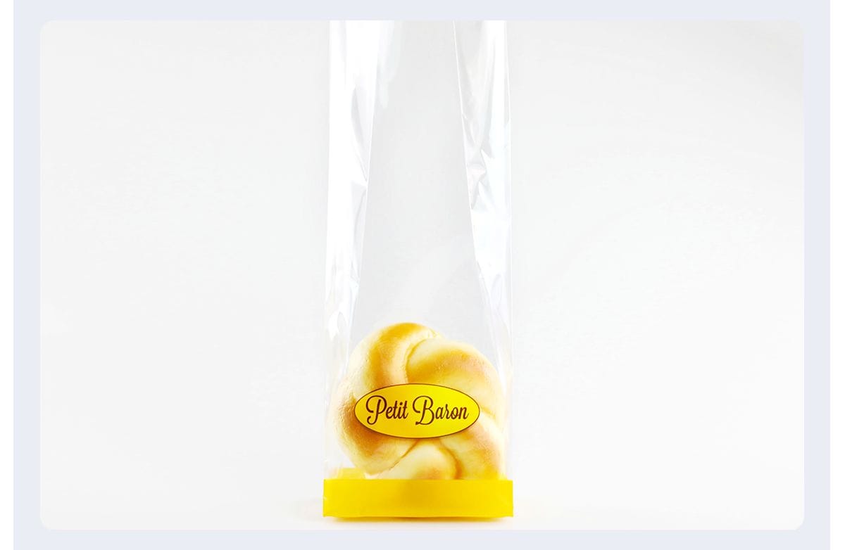 Custom Square Bottom Clear Plastic Bread Bags