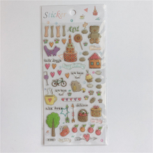 Custom Stickers Printed Gift Bear Tree Puffy Sticker