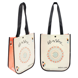 Recycled Laminated Non Woven Shopping Tote Bag Travel
