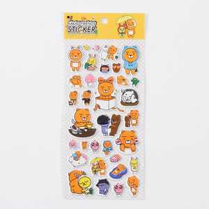 OEM Child Cartoon Food Grade Gift Packaging Stickers 3D Bubble Stickers