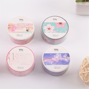 Cheap Free Sample Bule Fresh Style Washi Tape Art 