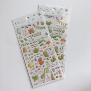 Custom Stickers Printed Gift Bear Tree puffy sticker play set