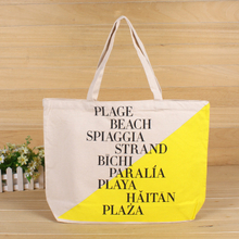 Stitching Color Letters Printed Design Shopping Cotton Bag Bulk