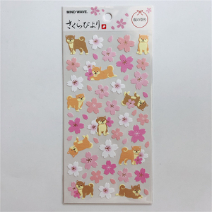 Hot Sale Cartoon Flower Pink Gold Pvc Sticker