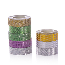 Gift Packaging DIY Decoration Glitter Paper Masking Gold Silver Foil Tape