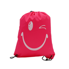 Wholesale Shoulders Soft Red Polyester Drawstring Bag