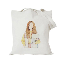 Custom Shopping Tote Printed Arts Fresh White Cotton Duffle Bag