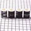 4.8cm*5m Black And White Custom Masking Gift Wrapping Paper Tap