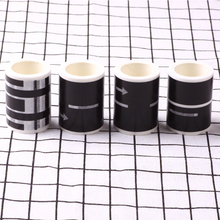4.8cm*5m Black And White Custom Masking Gift Wrapping Paper Tap