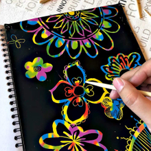 Rainbow Scratch Magic Doodle Notepad for Kids Arts and Crafts