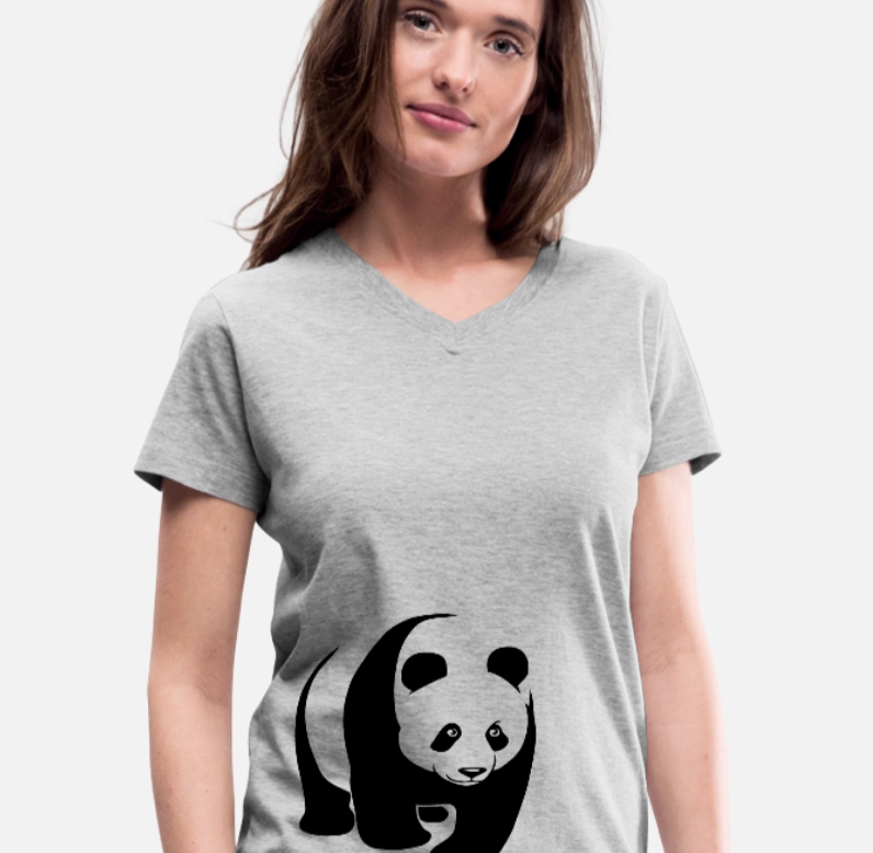 panda tetom grey t-shirt
