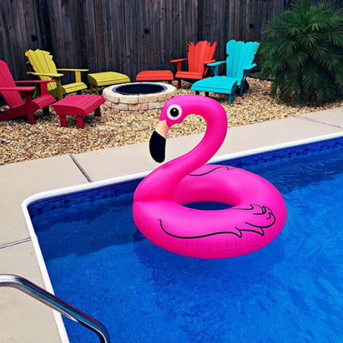 Giant Pink Flamingo Swimming Ring