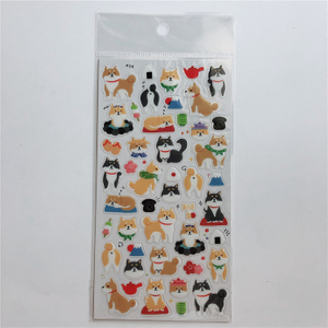 Hot Sale Cartoon Dog Pvc Glass Sticker