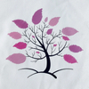 Cute Creative Purple Tree Cotton Handbag Shopping Bag Foldable