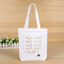 Custom Print Words Eco Friendly Tote Fashion Cotton Shopping Bag