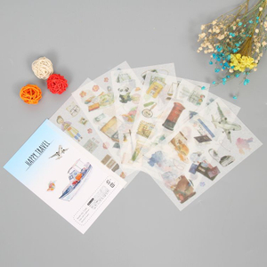 Good Quality Logo Die Cut Colorful Washi Custom Sticker Sheet