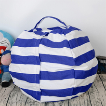 Large Capacity Canvas Stuffed Bean Bag Toy Storage